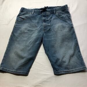 Diesel D-Krooshort-T Jogg Krooley 32 jogg distressed jean shorts elastic waist